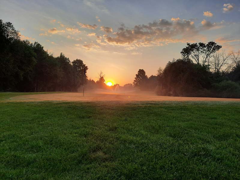 sunrise on golf course