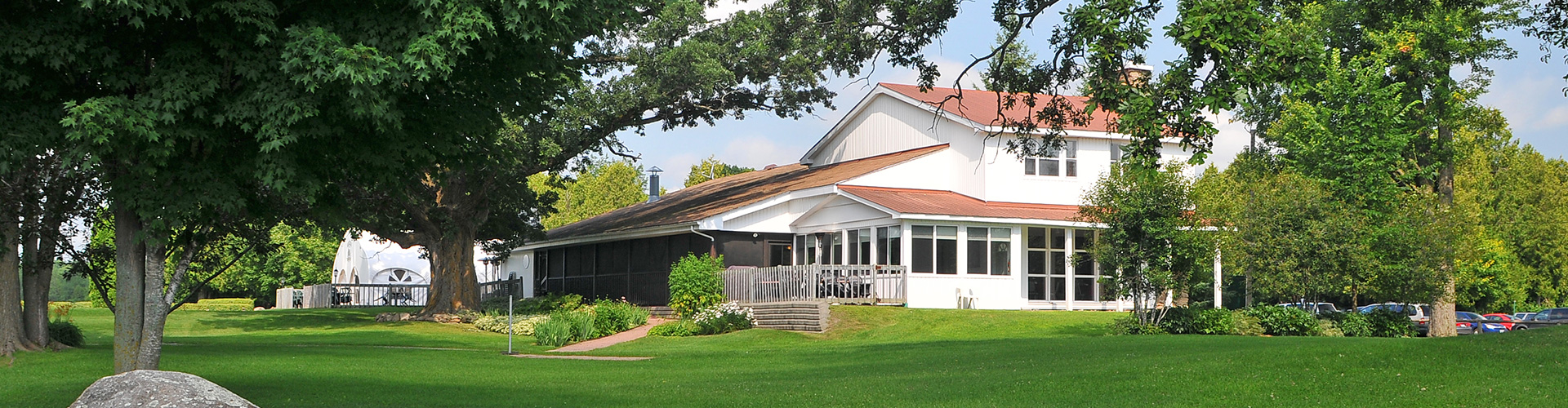 View of the  course and club building 